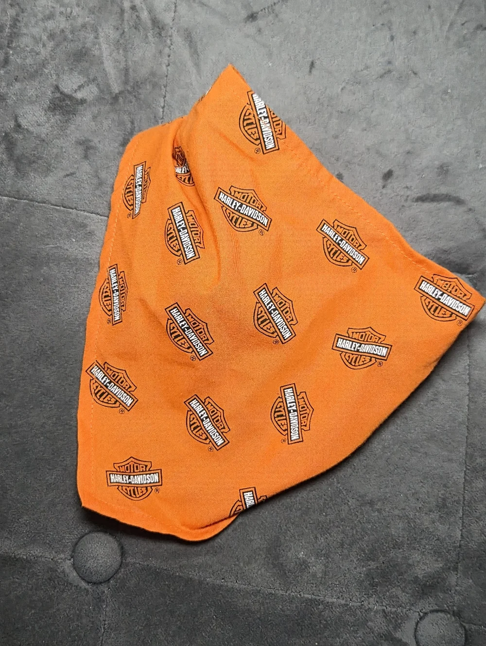 Harley-Davidson Orange Logo Bandana Scarf Dog Baby Doll Tiny Size